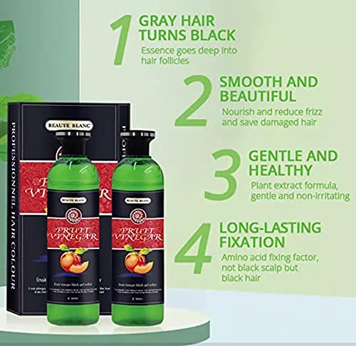 Beaute Blanc Fruit Vinegar Hair Color Gel – Natural Black Hair Color